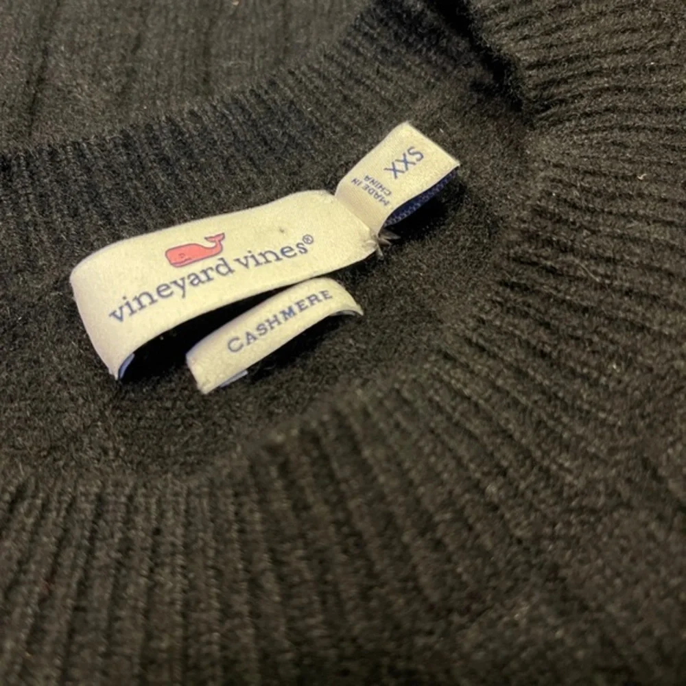 Vineyard Vines Cashmere Cable Knit Sweater‎ size XXS black